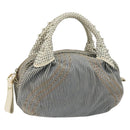 FENDI Spy Handtas Canvas Navy Goud Auth bs35147A-1