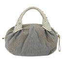 FENDI Spy Handtas Canvas Navy Goud Auth bs35147A-2