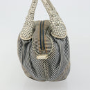 FENDI Spy Handtas Canvas Navy Goud Auth bs35147A-3