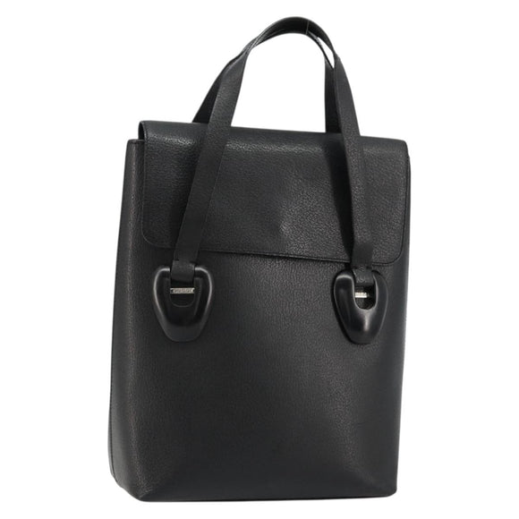 GUCCI Handtasche Leder Schwarz Silber 002 123 0452 Auth bs35148