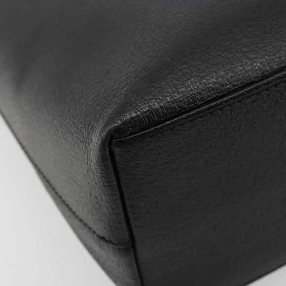 GUCCI Handtasche Leder Schwarz Silber 002 123 0452 Auth bs35148