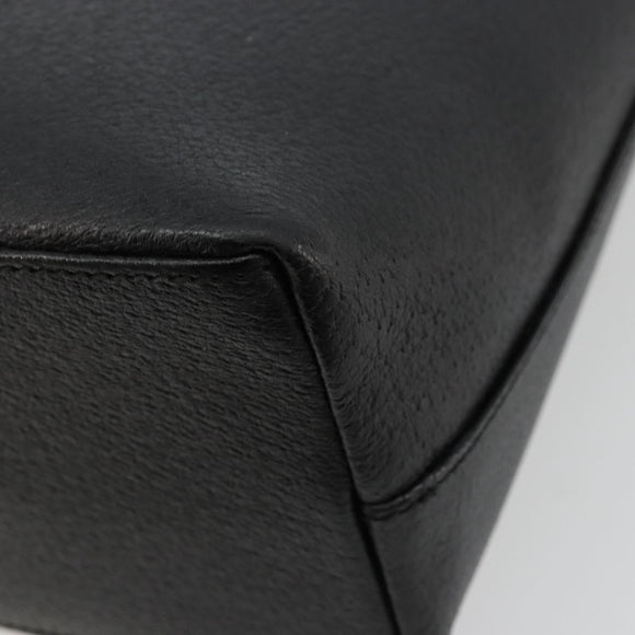 GUCCI Handtasche Leder Schwarz Silber 002 123 0452 Auth bs35148