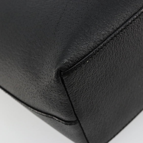 GUCCI Handtasche Leder Schwarz Silber 002 123 0452 Auth bs35148