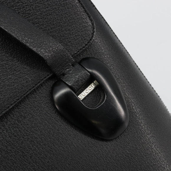 GUCCI Handtasche Leder Schwarz Silber 002 123 0452 Auth bs35148