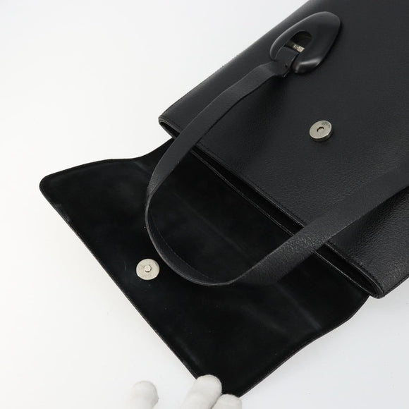 GUCCI Handtasche Leder Schwarz Silber 002 123 0452 Auth bs35148