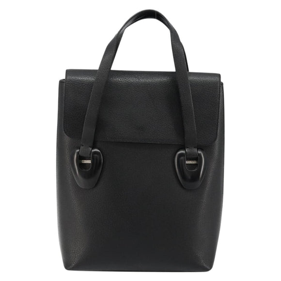 GUCCI Handtasche Leder Schwarz Silber 002 123 0452 Auth bs35148