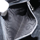 GUCCI Handtasche Leder Schwarz Silber 002 123 0452 Auth bs35148-21