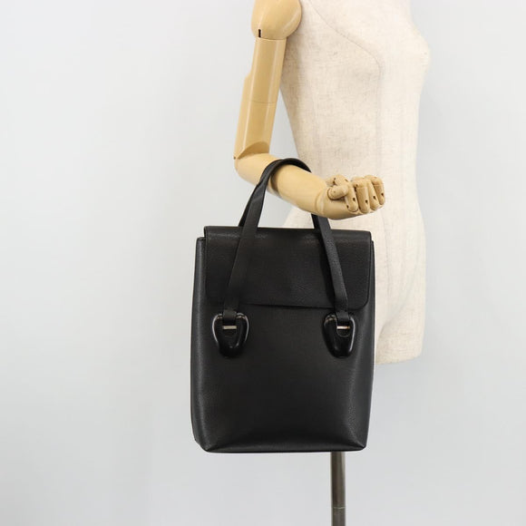 GUCCI Handtasche Leder Schwarz Silber 002 123 0452 Auth bs35148