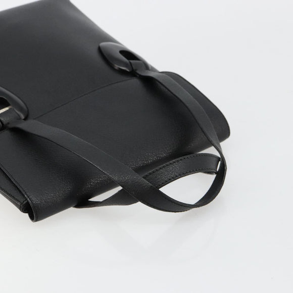 GUCCI Handtasche Leder Schwarz Silber 002 123 0452 Auth bs35148