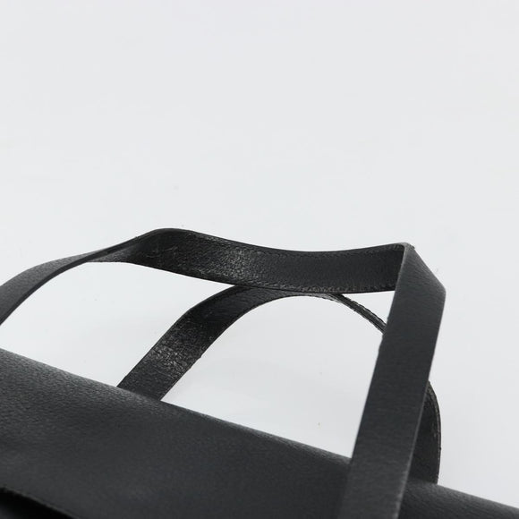 GUCCI Handtasche Leder Schwarz Silber 002 123 0452 Auth bs35148