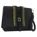 BURBERRY Clutch Bag Leather Black Gold Auth bs35150-1