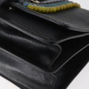 BURBERRY Clutch Bag Leather Black Gold Auth bs35150-14