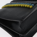 BURBERRY Clutch Bag Leather Black Gold Auth bs35150-15
