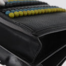 BURBERRY Clutch Bag Leather Black Gold Auth bs35150-16
