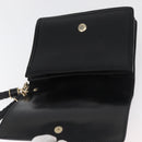 BURBERRY Clutch Bag Leather Black Gold Auth bs35150-10