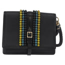 BURBERRY Clutch Bag Leather Black Gold Auth bs35150-13