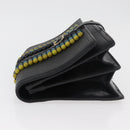 BURBERRY Clutch Bag Leather Black Gold Auth bs35150-4