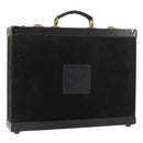 MCM Trunk Suède Zwart Goud Auth bs35151-1