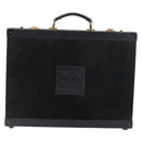 MCM Trunk Suède Zwart Goud Auth bs35151-2