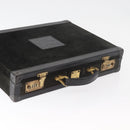 MCM Trunk Suède Zwart Goud Auth bs35151-6
