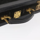 MCM Trunk Suède Zwart Goud Auth bs35151-7
