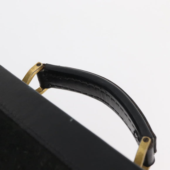 MCM Trunk Suède Zwart Goud Auth bs35151