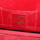 MCM Trunk Suede Red Gold Auth bs35152-19