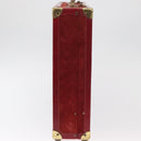MCM Trunk Suede Red Gold Auth bs35152-4