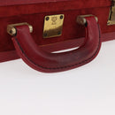 MCM Trunk Suede Red Gold Auth bs35152-7