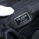 PRADA Hand Bag Nylon Black Silver Auth bs35154-19