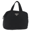 PRADA Hand Bag Nylon Black Silver Auth bs35154-13