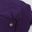 PRADA Chain Hand Bag Nylon Purple Gold Auth bs35155-10