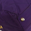 PRADA Chain Hand Bag Nylon Purple Gold Auth bs35155-11