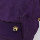 PRADA Chain Hand Bag Nylon Purple Gold Auth bs35155-12