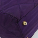 PRADA Chain Hand Bag Nylon Purple Gold Auth bs35155-13