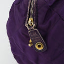 PRADA Chain Hand Bag Nylon Purple Gold Auth bs35155-15