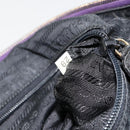 PRADA Chain Hand Bag Nylon Purple Gold Auth bs35155-22