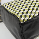 PRADA Schultertasche Leder Gelbgold Auth bs35156-15