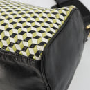 PRADA Schultertasche Leder Gelbgold Auth bs35156-16