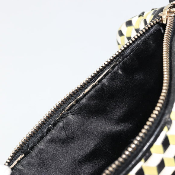 PRADA Schultertasche Leder Gelbgold Auth bs35156