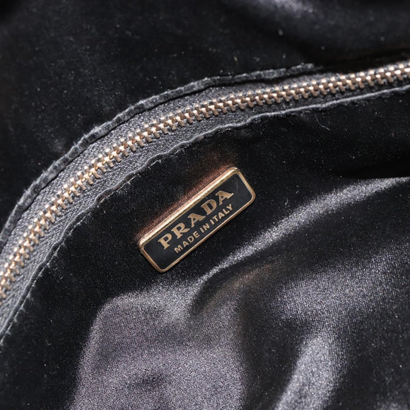 PRADA Schultertasche Leder Gelbgold Auth bs35156