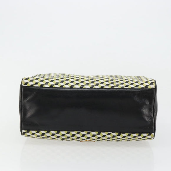 PRADA Schultertasche Leder Gelbgold Auth bs35156