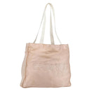 CHANEL Tote Bag Satin Gold Pink CC Auth bs35157-1