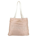 CHANEL Tote Bag Satin Gold Pink CC Auth bs35157-2