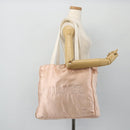 CHANEL Tote Bag Satin Gold Pink CC Auth bs35157-22