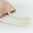 CHANEL Tote Bag Satin Gold Pink CC Auth bs35157-7
