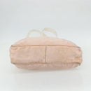 CHANEL Tote Bag Satin Gold Pink CC Auth bs35157-9