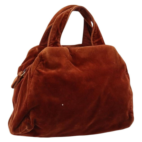 PRADA Handtasche Veloursleder Braun Gold Original bs35158