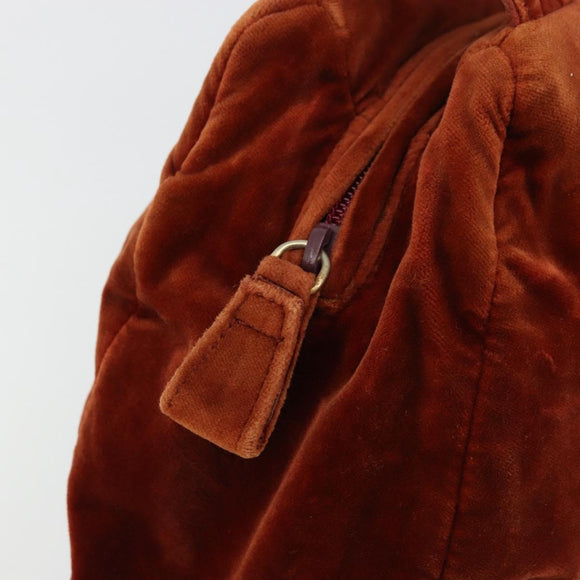 PRADA Handtasche Veloursleder Braun Gold Original bs35158