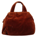 PRADA Handtasche Veloursleder Braun Gold Original bs35158-2